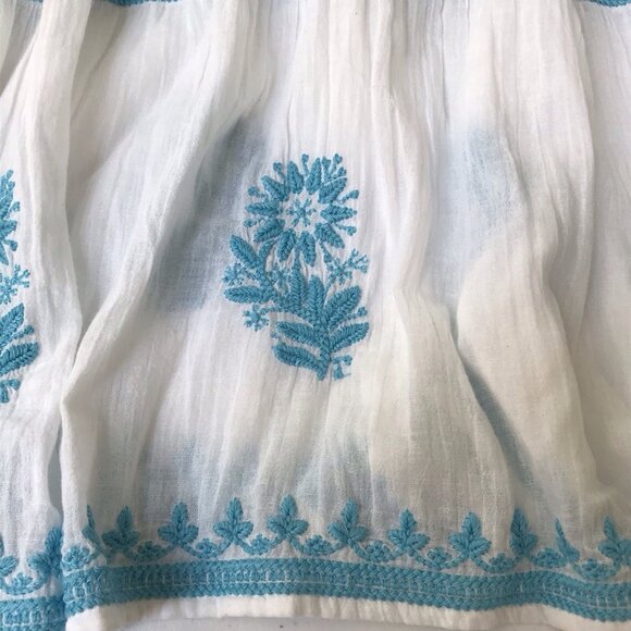 Soft Surroundings JUNIPER Bohemian Embroidered Cotton Gauze Dress -M - Picture 6 of 7